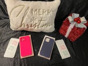 Brand New iPhone 13 Pro Max Case with Screen Protectors- Navy Blue or Pink
